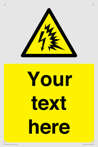 Custom warning Arc flash